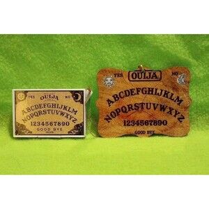 Vintage Parker Bros Ouija Board Keychain NO Planchette Wooden Ouija Ornament
